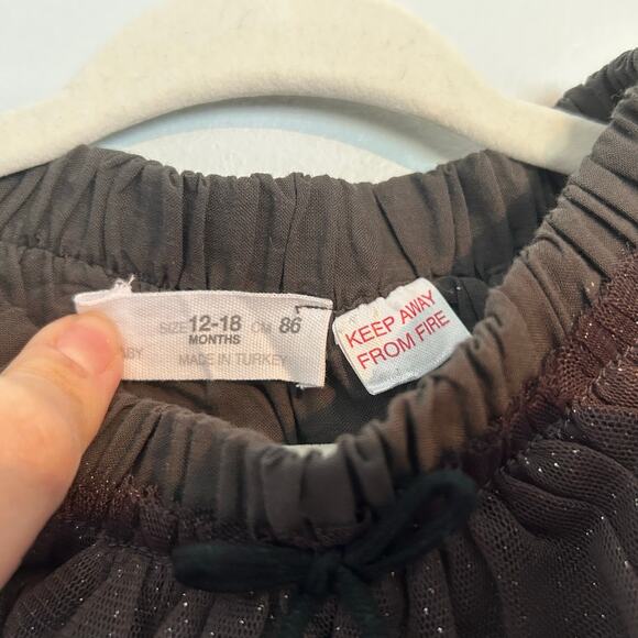 Zara Tulle Tassel Sparkle Tutu Skirt – Dark Gray – Toddler Girl 12–18 Months - Picture 3 of 5